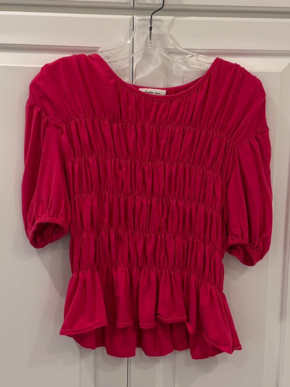 Hot Pink Smocked Top - Size M